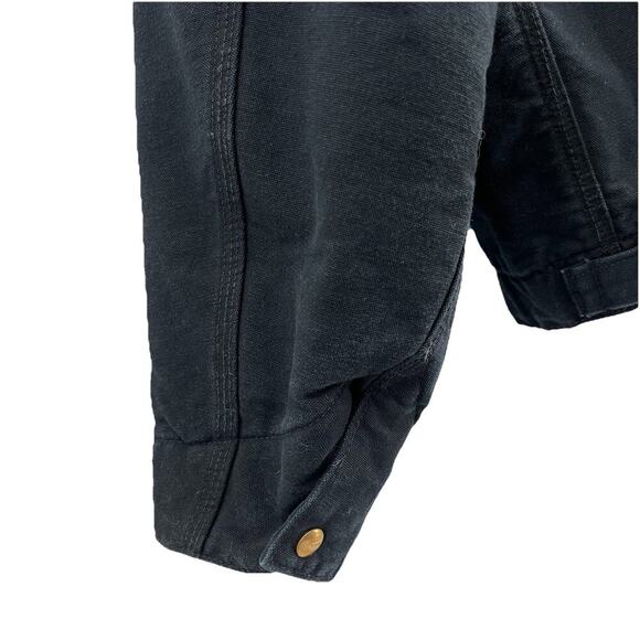 VINTAGE Carhartt Jacket Mens 3XL Black Detroit Canvas Blanket Lined J001 USA - Picture 5 of 14
